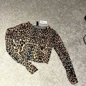 Windsor leopard mesh top
